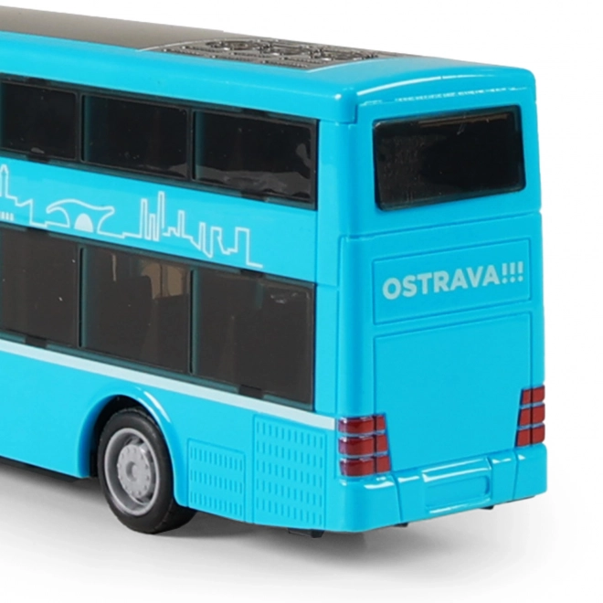 Autobus Doubledecker Blu 20 cm