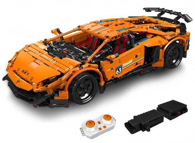 Set di costruzione auto sportiva arancione