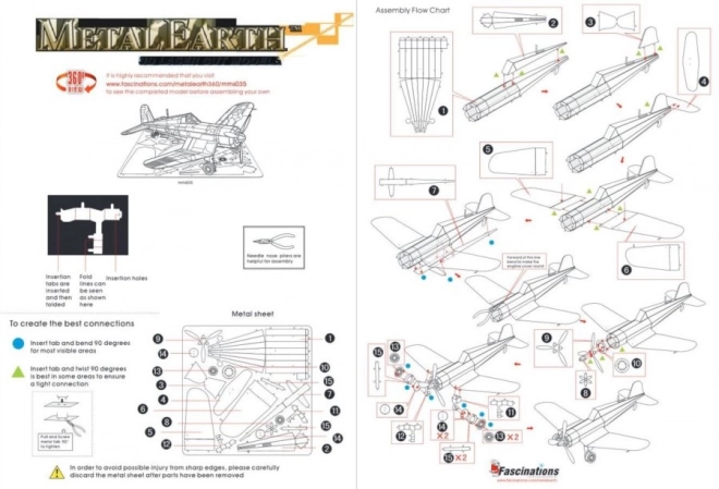 Puzzle 3D Letoun F4U Corsair