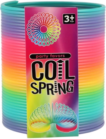 Spirale giocattolo di plastica arcobaleno