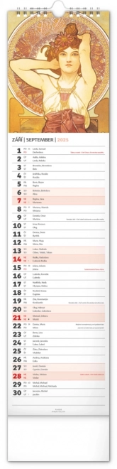 Calendario da Parete Alfons Mucha 2025