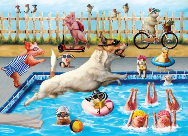 Puzzle Crazy Day by the Pool XL 500 Pezzi