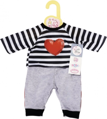 Dolly Moda tuta a righe per bambole 43 cm