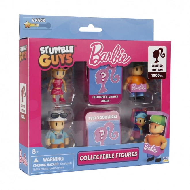 Set deluxe di figurine Stumble Guys X Barbie 6 pezzi