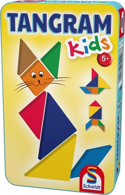 Tangram per bambini in scatola di latta