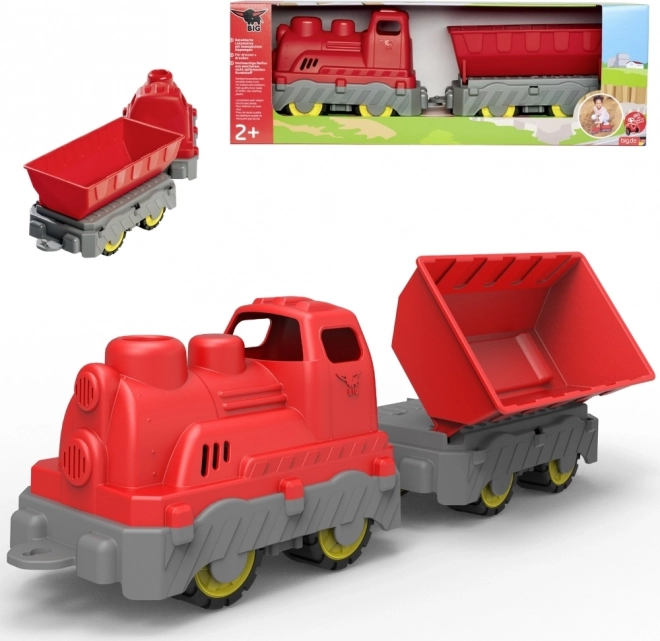 big power worker treno merci con vagone ribaltabile per bambini