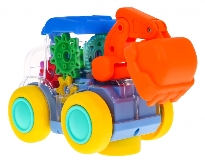 Escavatore interattivo colorato con movimento per bambini 3+