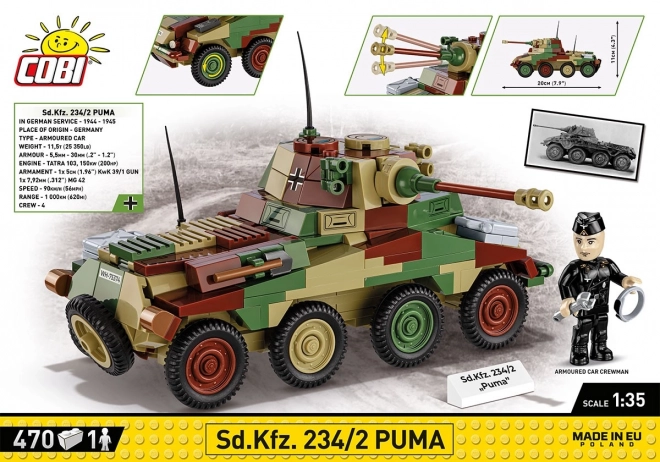 Set di Costruzione Veicolo Corazzato Sd.Kfz. 234/2 Puma