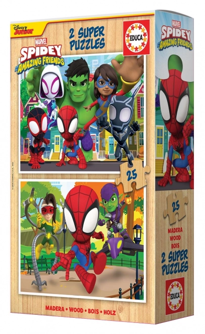 Puzzle in legno Spidey e i suoi fantastici amici