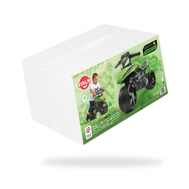 Moto Racing Verde con Ruote Larghe per Bambini da 1 Anno