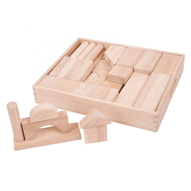 Bigjigs baby grandi blocchi di legno naturali