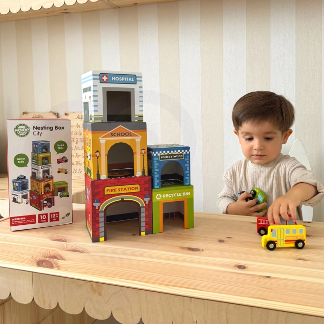 Gioco di costruzione Cubi Città con Veicoli