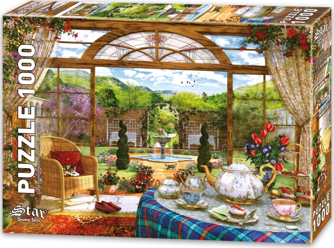 Puzzle giardino d'inverno nel parco 1000 pezzi