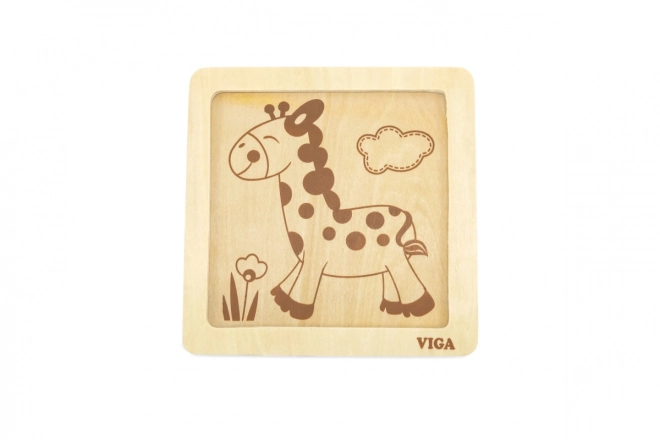 Puzzle in legno con giraffa