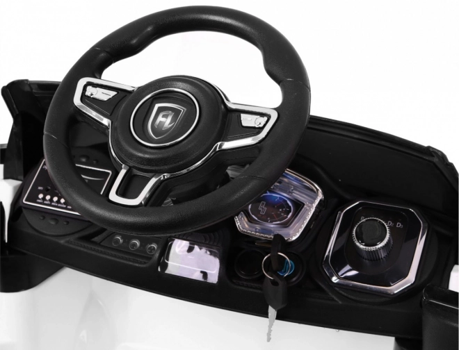 Automobilina elettrica sportiva Rapid Racer bianco