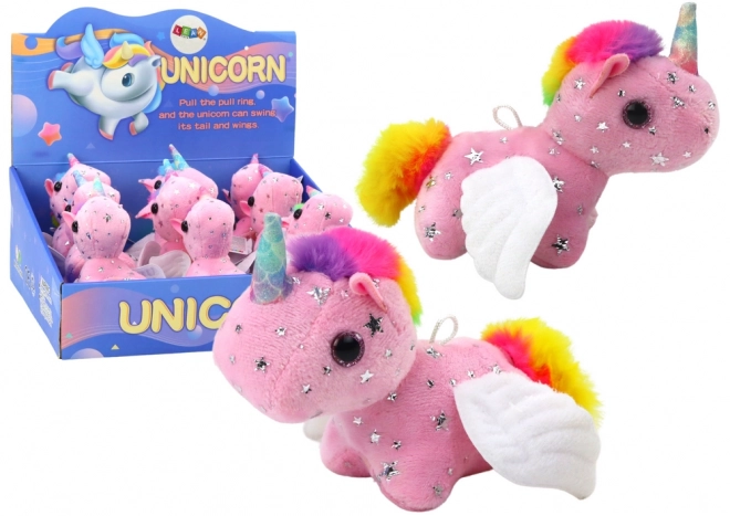 Unicorno Peluche Rosa Saltellante