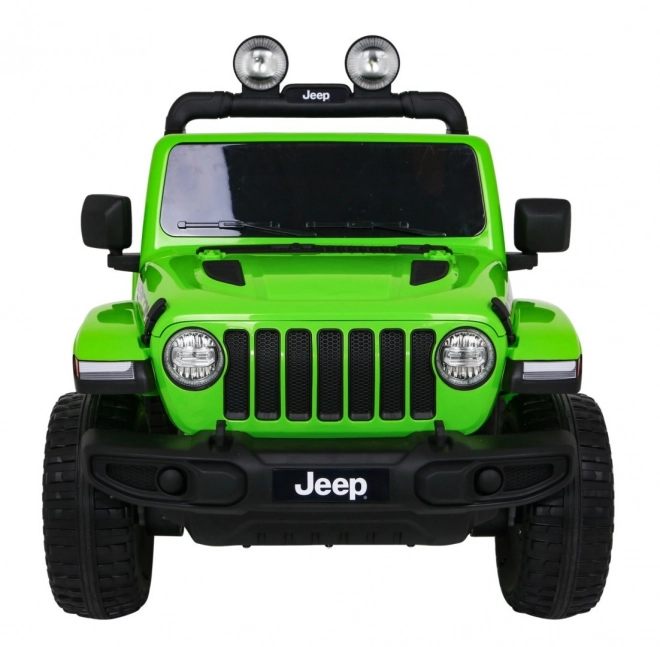 Jeep Wrangler Rubicon batteria per bambini Verde + Telecomando + Radio MP3 LED + Ruote EVA