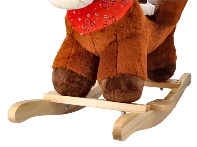 Cavallo a dondolo marrone con sedile