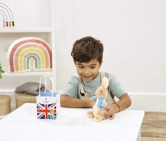 Coniglio di peluche Peter nella borsa regalo Union Jack