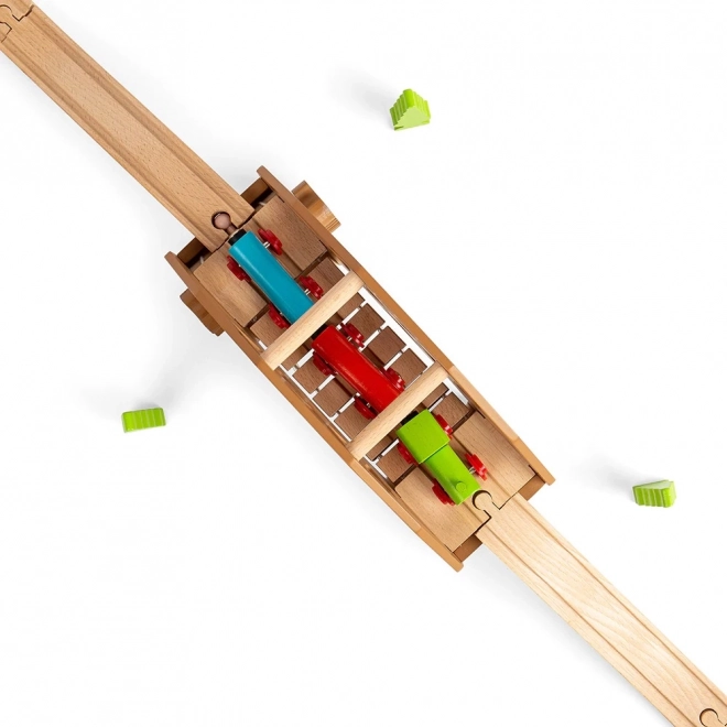 Ponte sospeso in legno per treno Bigjigs Rail