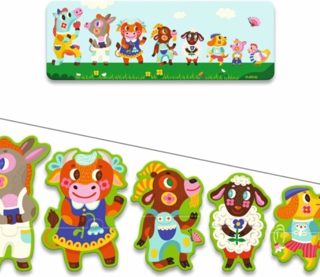 Puzzle DJECO Grandi e Piccoli nella Fattoria