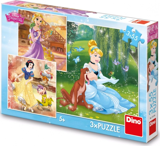 Puzzle Disney Principesse 3x55 Pezzi