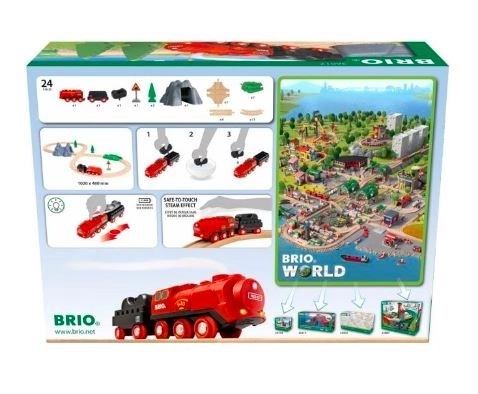 Set treno a vapore BRIO