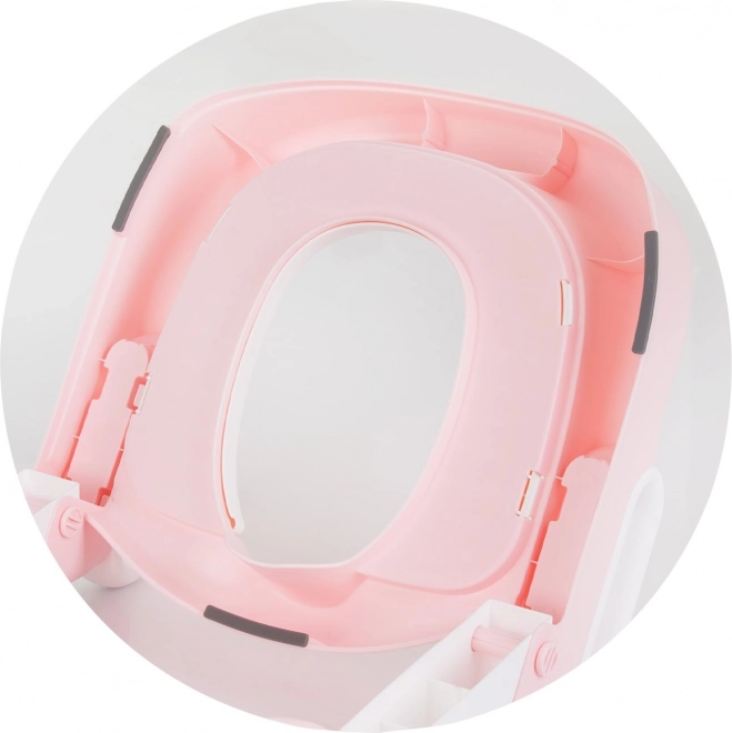 Chipolino riduttore WC con scala Skippy rosa