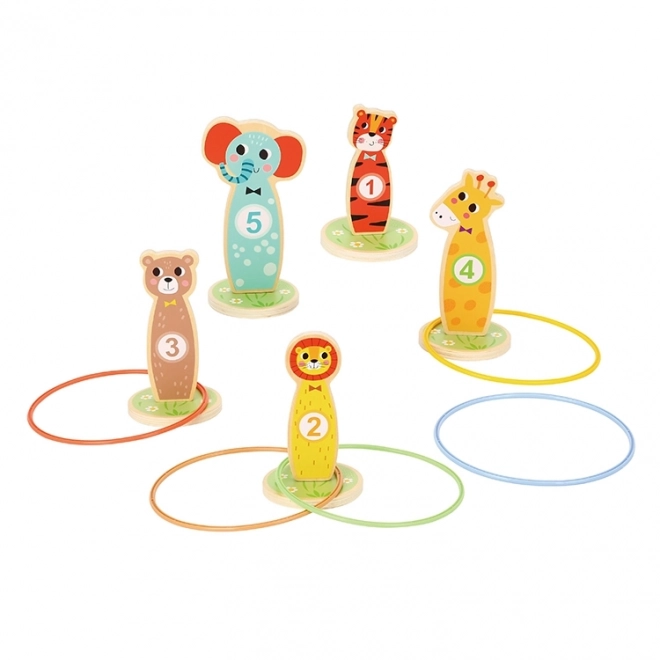Gioco di abilità in legno Tooky Toy tiro agli animali