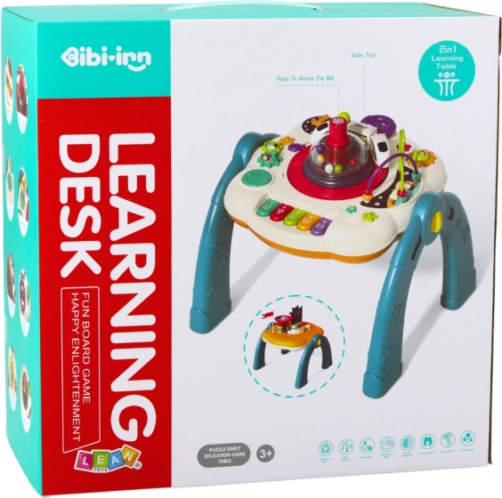 Tavolo didattico interattivo 2 in 1 con piano da costruzione Blu