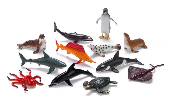 Animali dei mari e oceani - set di 12 figurine