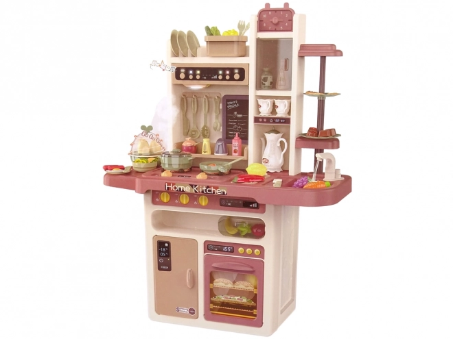 Cucina giocattolo con acqua, vapore e suoni - 65 accessori