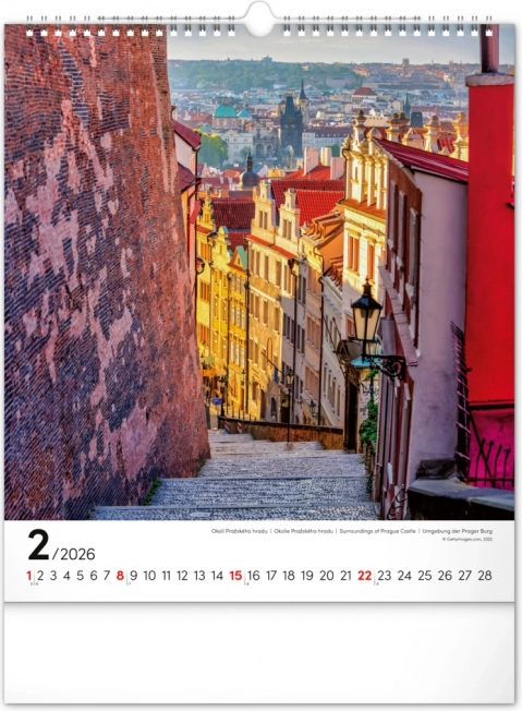 Calendario da parete Praga 2026