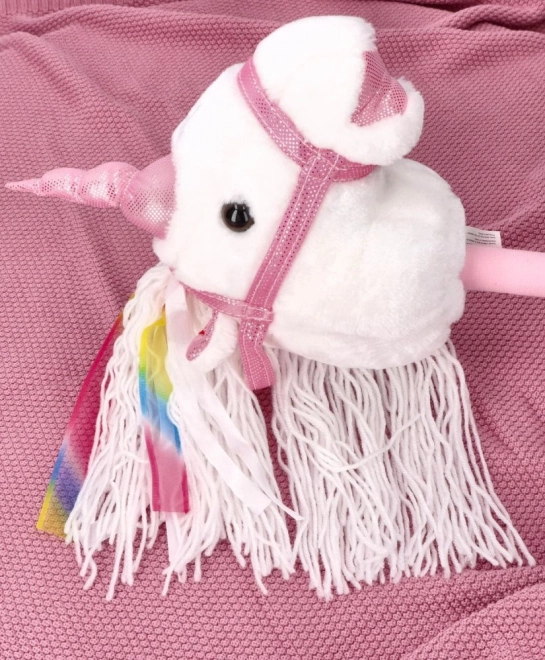 Unicorno rosa su bastone Rosa Hobby Horse