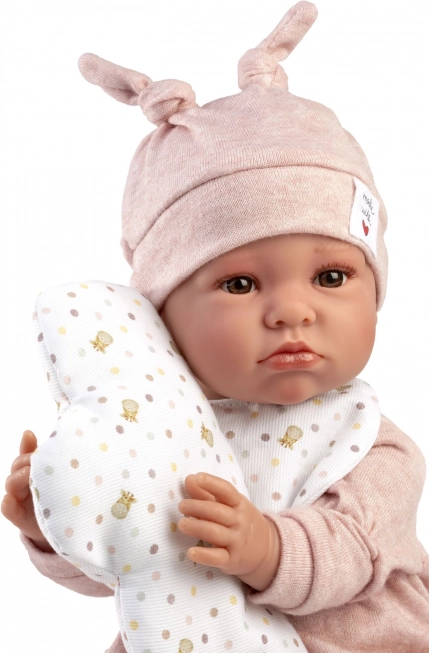 Bambola realistico neonato con suoni e corpo morbido 45 cm