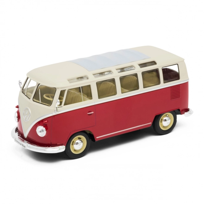 Modellino Welly Volkswagen T1 Bus Rosso