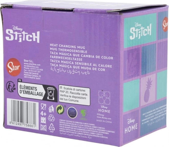 Tazza in ceramica con motivo cangiante Stitch