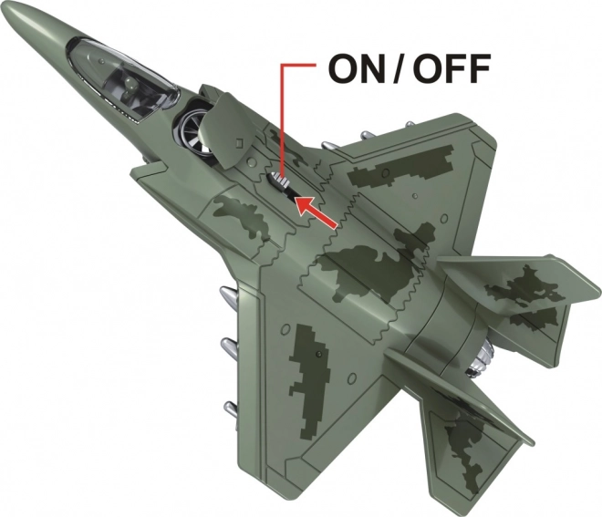 Jet supersonico 1:16 con effetti sonori e luminosi