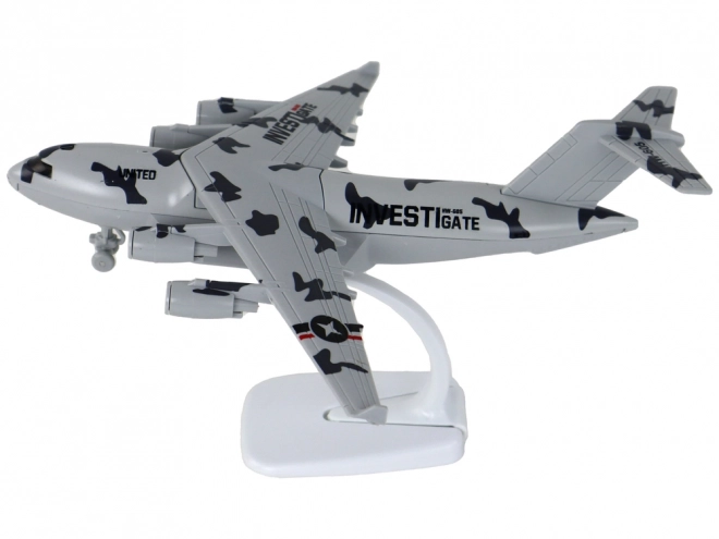 Modello Aereo Militare Grigio UNITED