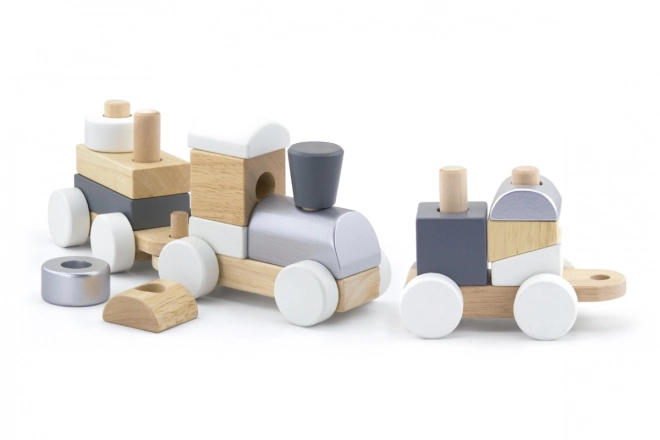 Trenino puzzle in legno