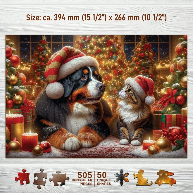 Puzzle in legno Gatto e Cane by Wooden City