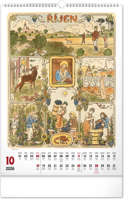 Calendario da parete Josef Lada 2026