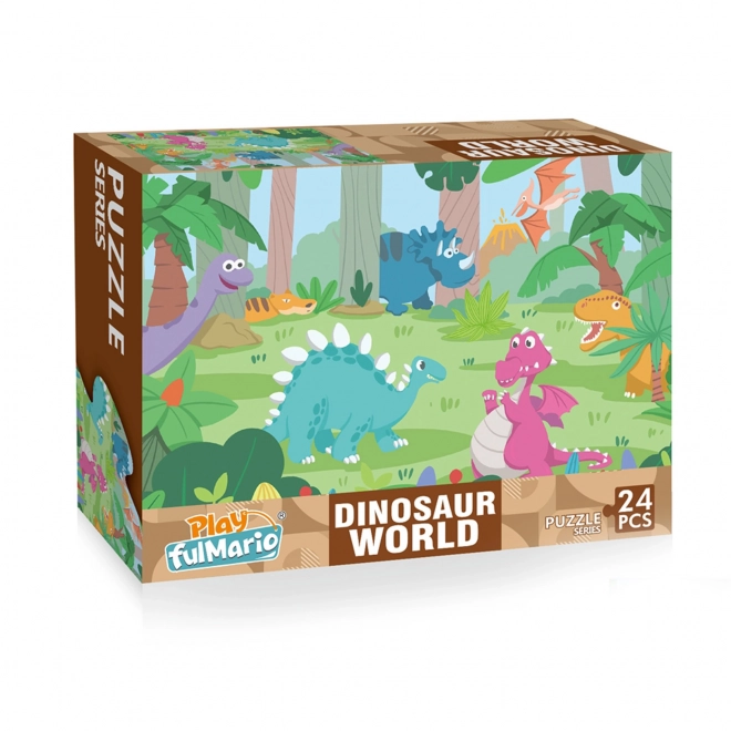 Puzzle dinosauro 24 pezzi 50 x 34 cm