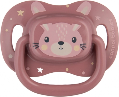 Succhietto simmetrico in silicone CANPOL babies Cute Animals 18m+ rosa