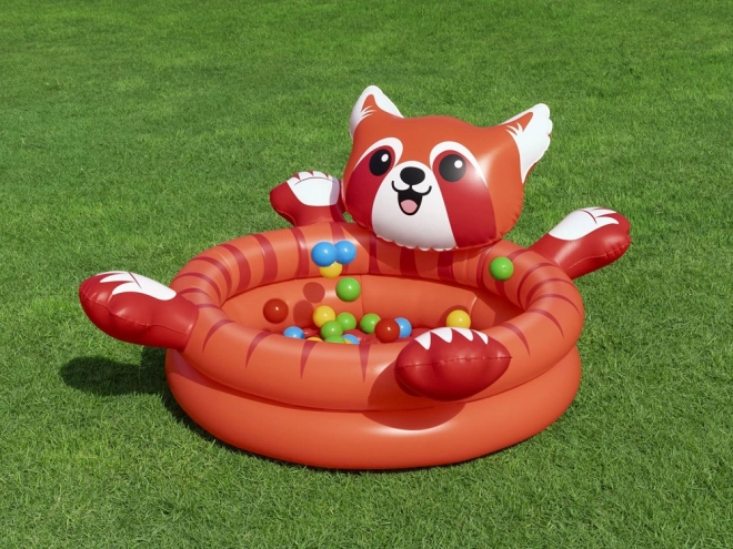Piscina rossa a secco panda con palline