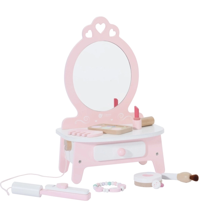 Toeletta in legno per bambini con specchio e accessori Classic World