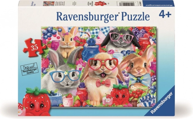 Puzzle con Coniglietti e Frutti di Bosco