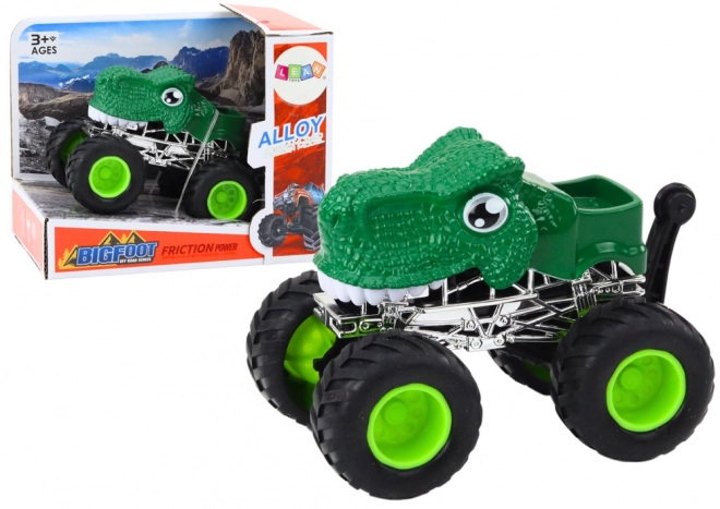 Auto Dinosauro Verde Grandi Ruote