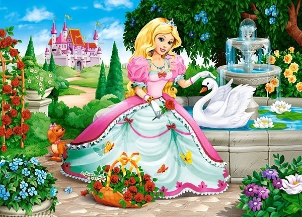 Puzzle Principessa con Cigno 60 Pezzi