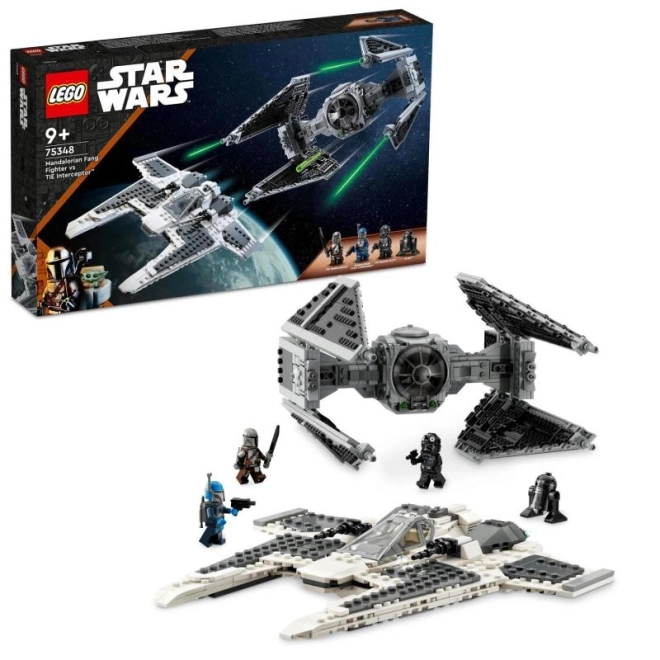 Set Battaglia Mandaloriana Fang Starfighter e TIE Interceptor